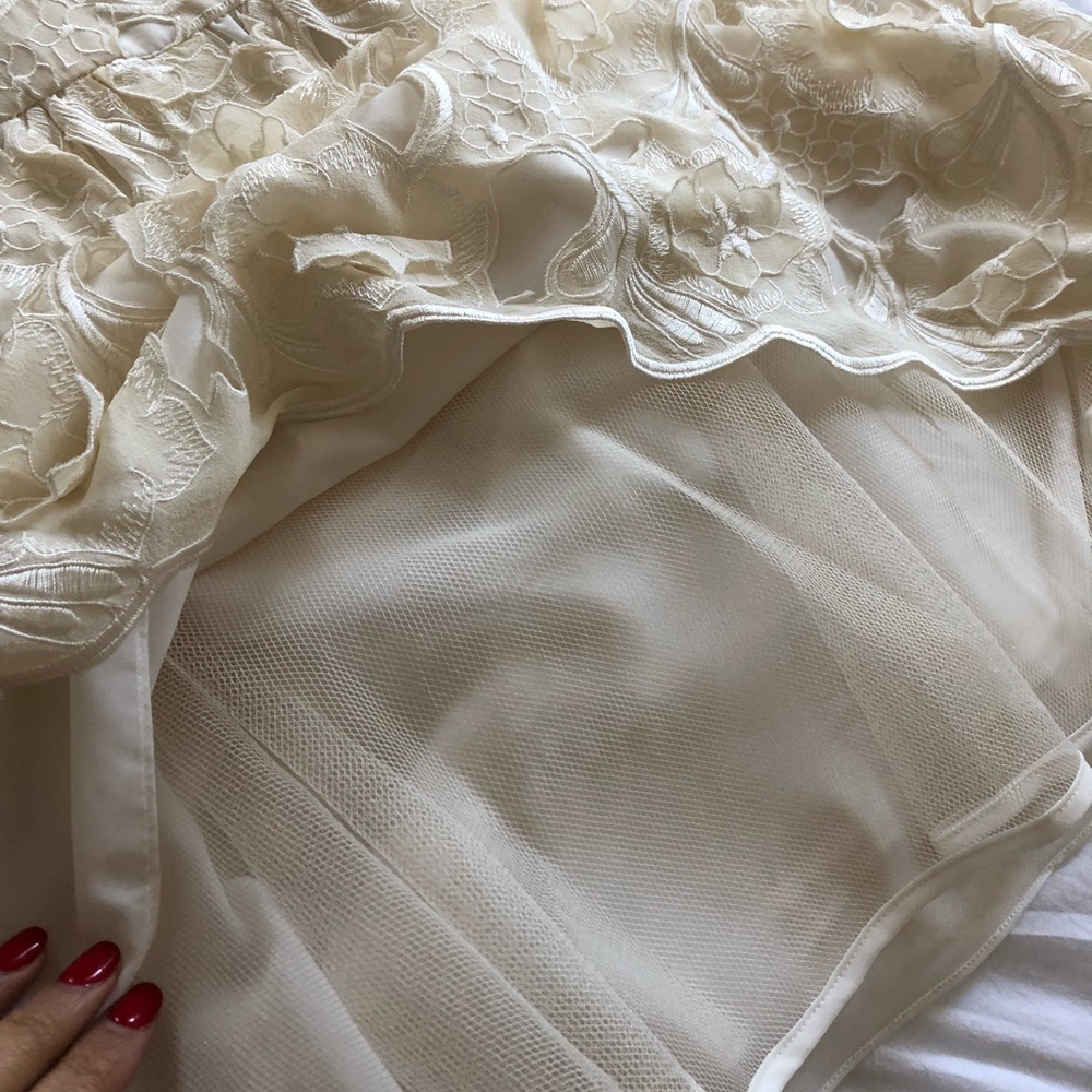 (FIRM) Beautiful 💯 Silk Beaded Lace BCBGMAXAZRIA - Picture 8 of 8